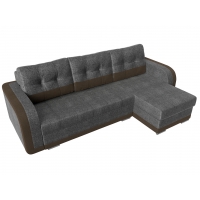 Угловой диван Марсель (рогожка серый коричневый) - Изображение 5